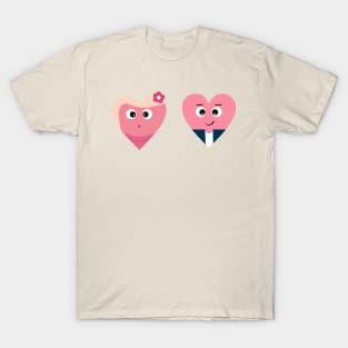 Mister and Miss heart Valentine's Day love print T-Shirt